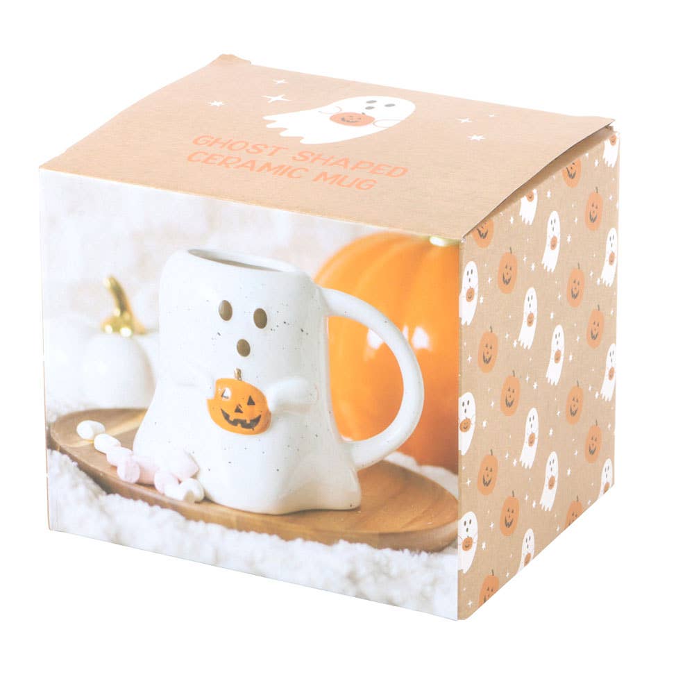Halloween Ghost With Pumpkin Mug