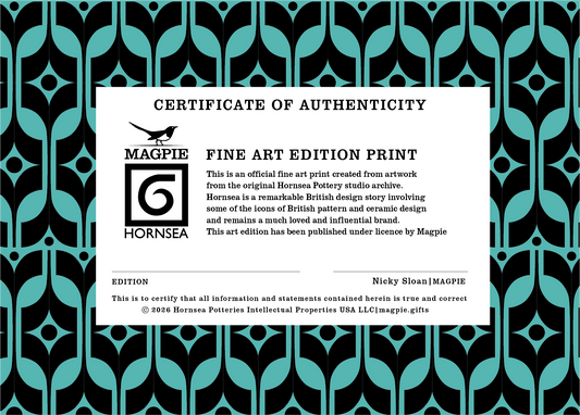 Hornsea Cat Framed Print Orange Handmade