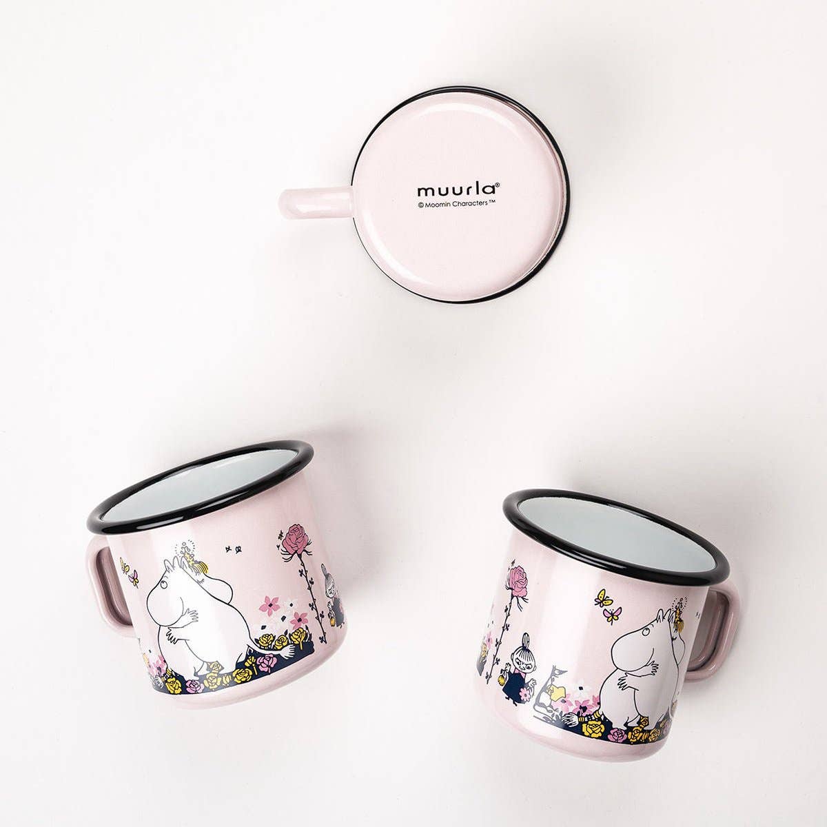 MOOMIN Enamel Mug Hug Pink 0.37L