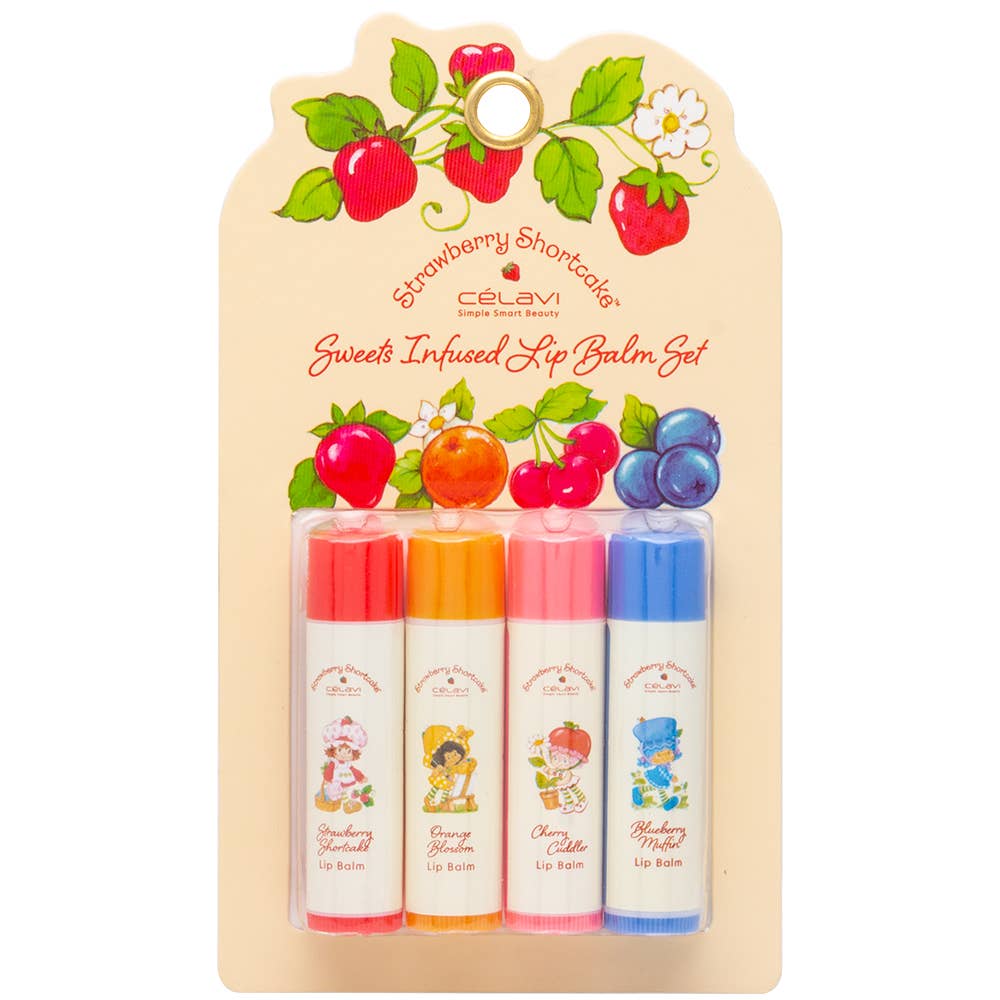 CELAVI X STRAWBERRY SHORTCAKE Sweet Infused Lip Balm Set
