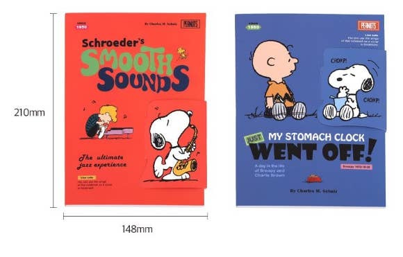 Peanuts Snoopy A5 Tab-Cover Lined Notebook