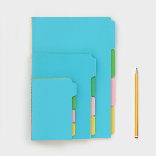Set of 4 A4 Tab Notebooks