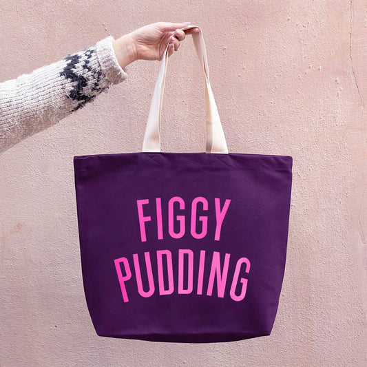 Figgy Pudding Plum Tote Bag