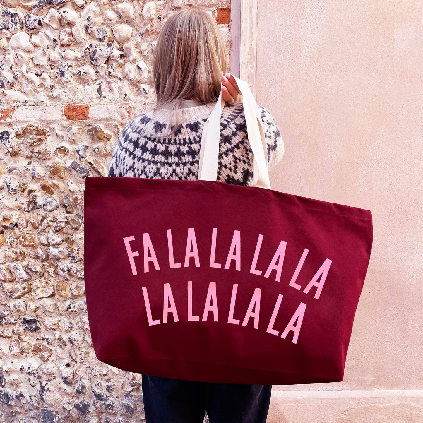 FALALALALA LALALALA Burgundy REALLY Big Bag