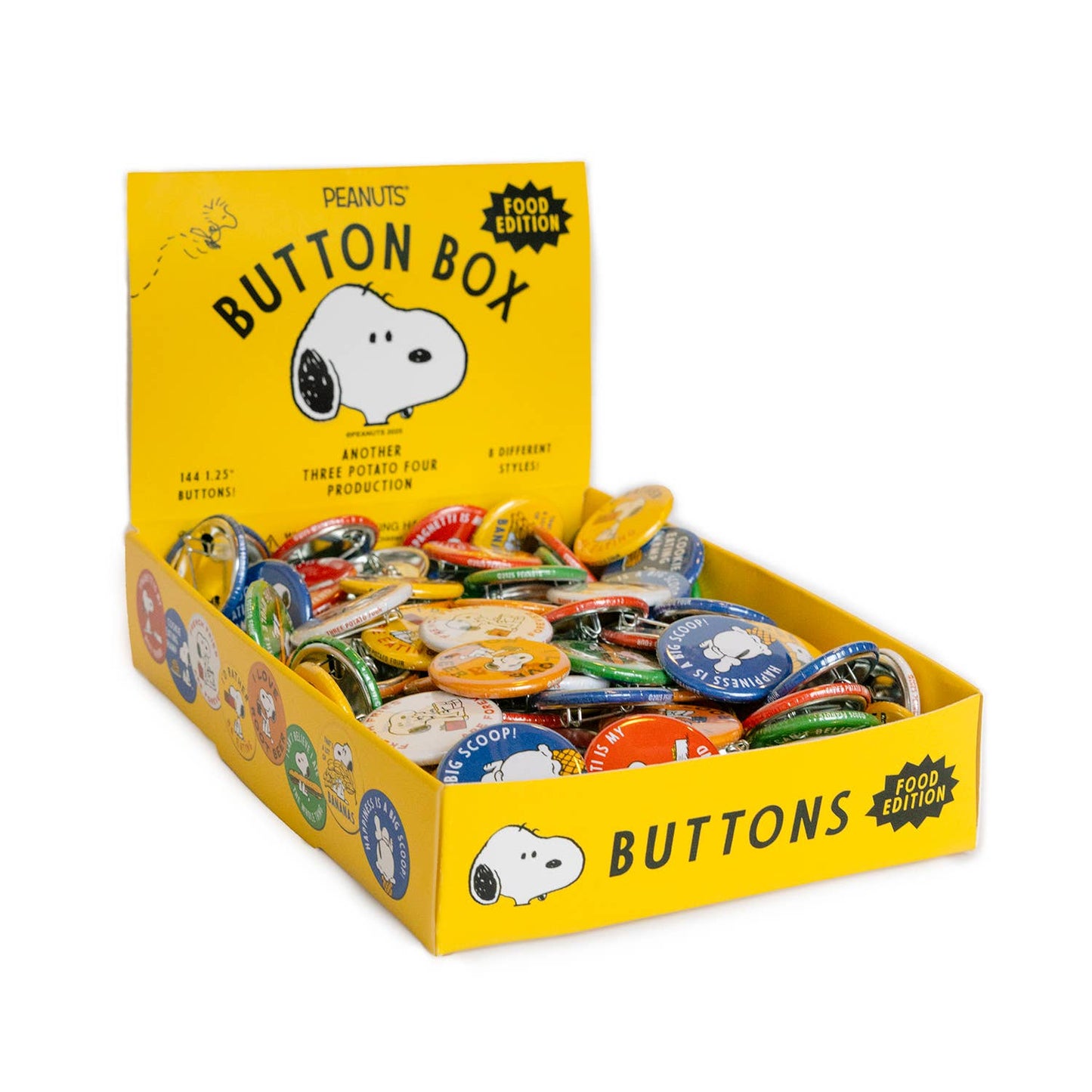 Snoopy Food Button Pin Badges - 3P4 x Peanuts®