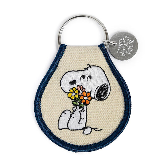 Snoopy Flower Bouquet Patch Keychain - 3P4 x Peanuts®