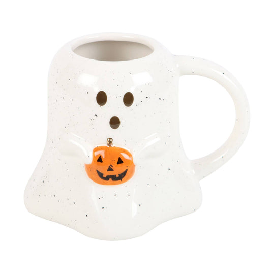 Halloween Ghost With Pumpkin Mug