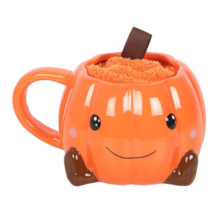 Pumpkin Mug and Socks Gift Set
