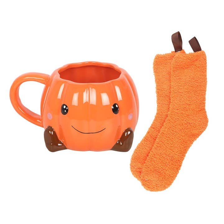 Pumpkin Mug and Socks Gift Set