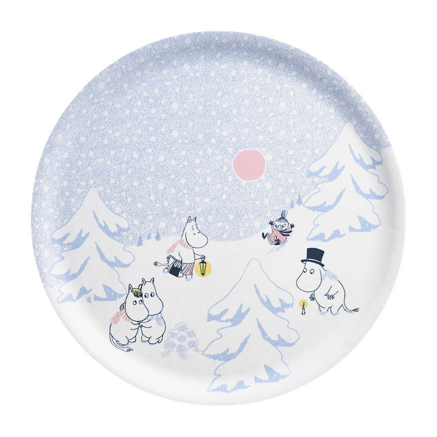 Moomin Tray Let It Snow 35cm