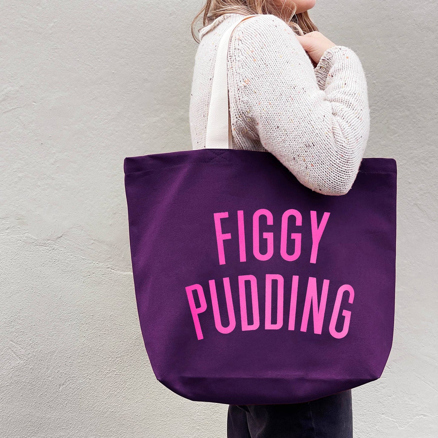 Figgy Pudding Plum Tote Bag