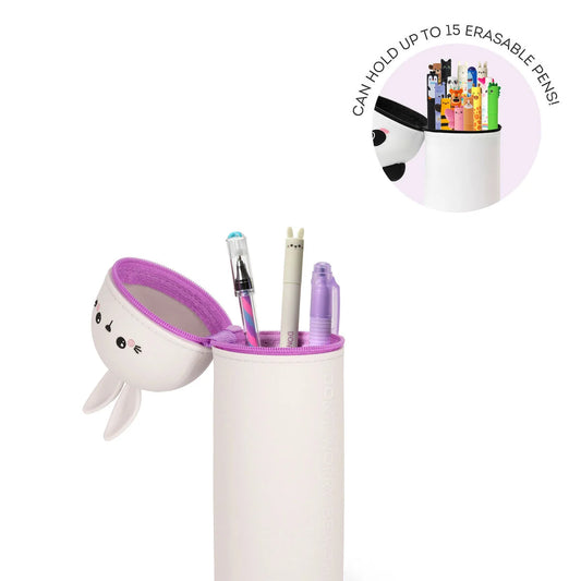 Bunny Don't Worry Be Hoppy Soft Silicone 2 In 1 Pencil Case