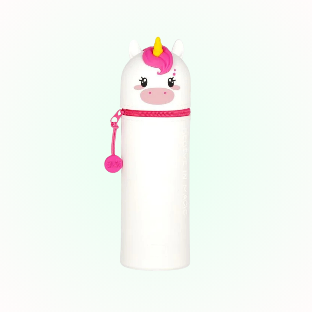 Kawaii Soft Silicone 2 In 1 Pencil Case - Unicorn