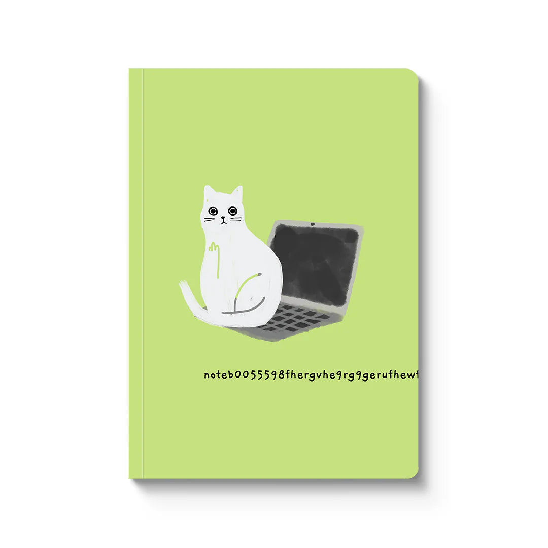Laptop Cat A5 Paperback Notebook Ken The Cat