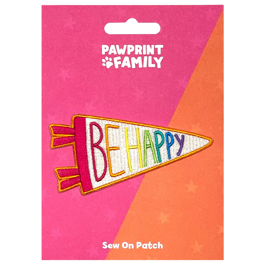 Be Happy Sew On Patch