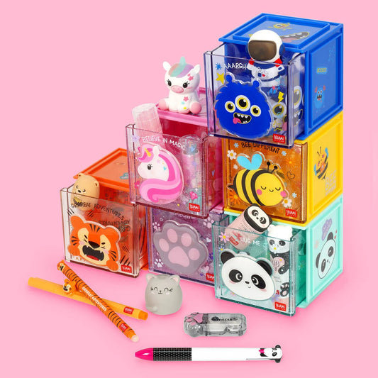 Panda Cutie Cube Stackable Desk Storage Box