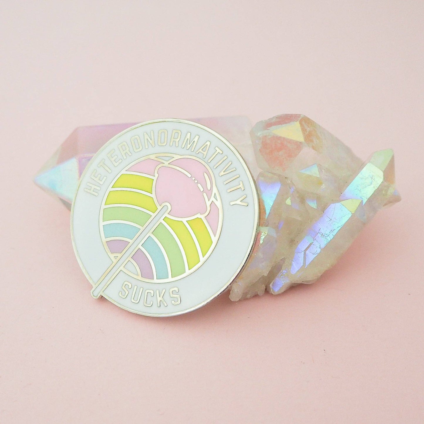 Heteronormativity Sucks Enamel Pin