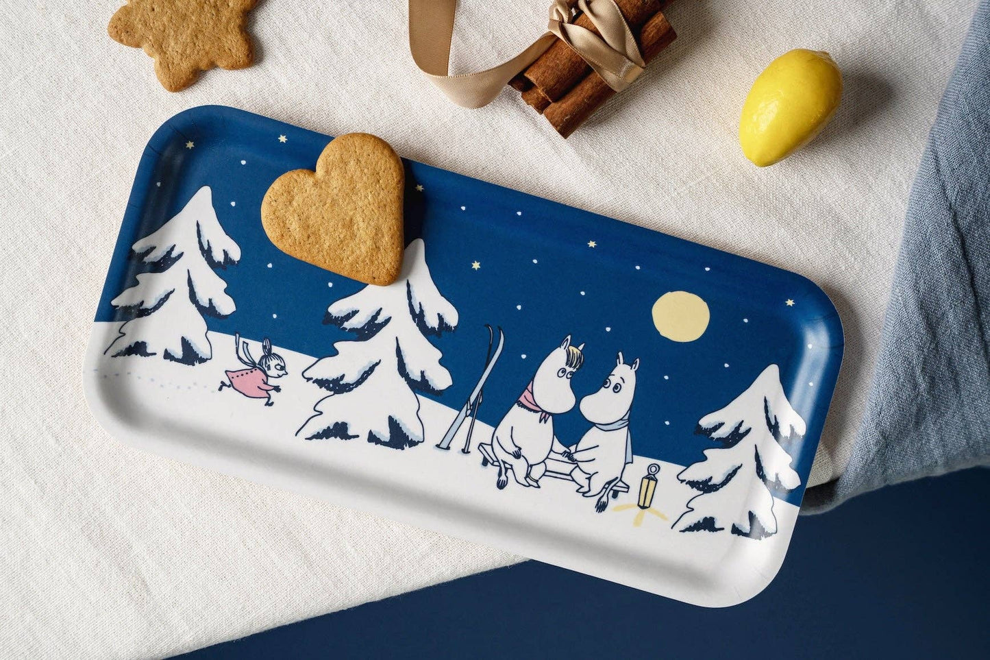 MOOMIN Christmas Tray Starry Night 27 x 13cm