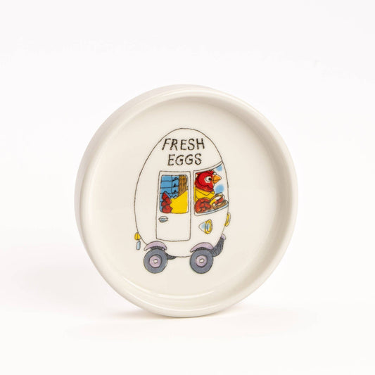 Magpie x Richard Scarry Egg Van Round Trinket Dish