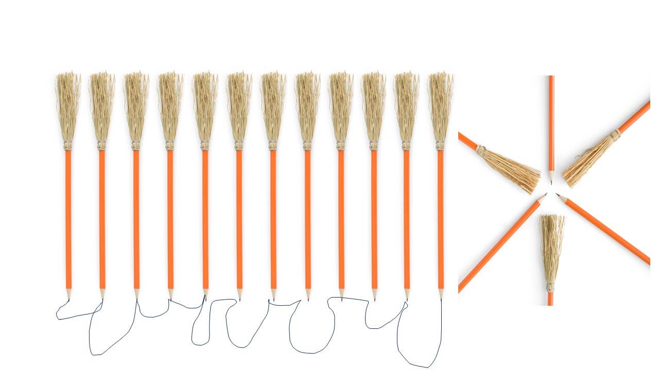 Broomstick Pencil Orange
