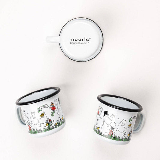 MOOMIN Enamel Mug Moomin Valley Happy Family 0.15 L