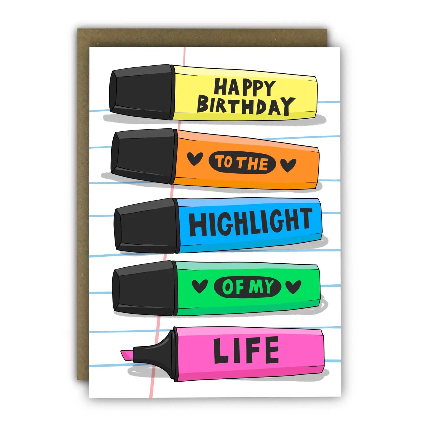 Highlight of My Life Highlighter Birthday Card