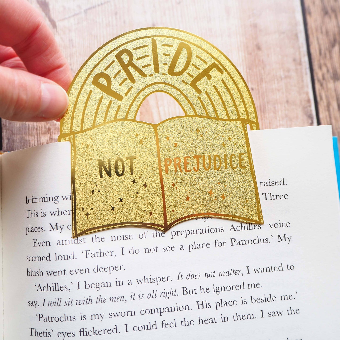 Pride Not Prejudice Brass Bookmark