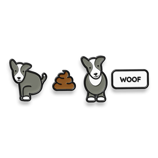 Sheppy Dog Pin Badge Set