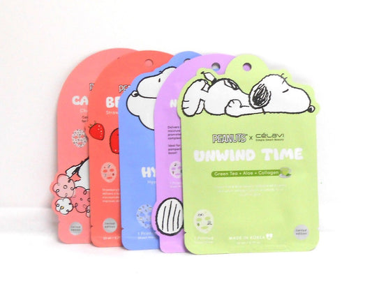 CELAVI X PEANUTS Snoopy Set of 5 Face Masks