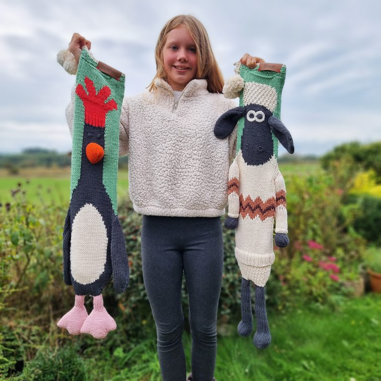 Aardman Army-Leggy Christmas Stockings - Feathers McGraw & Shaun the Sheep