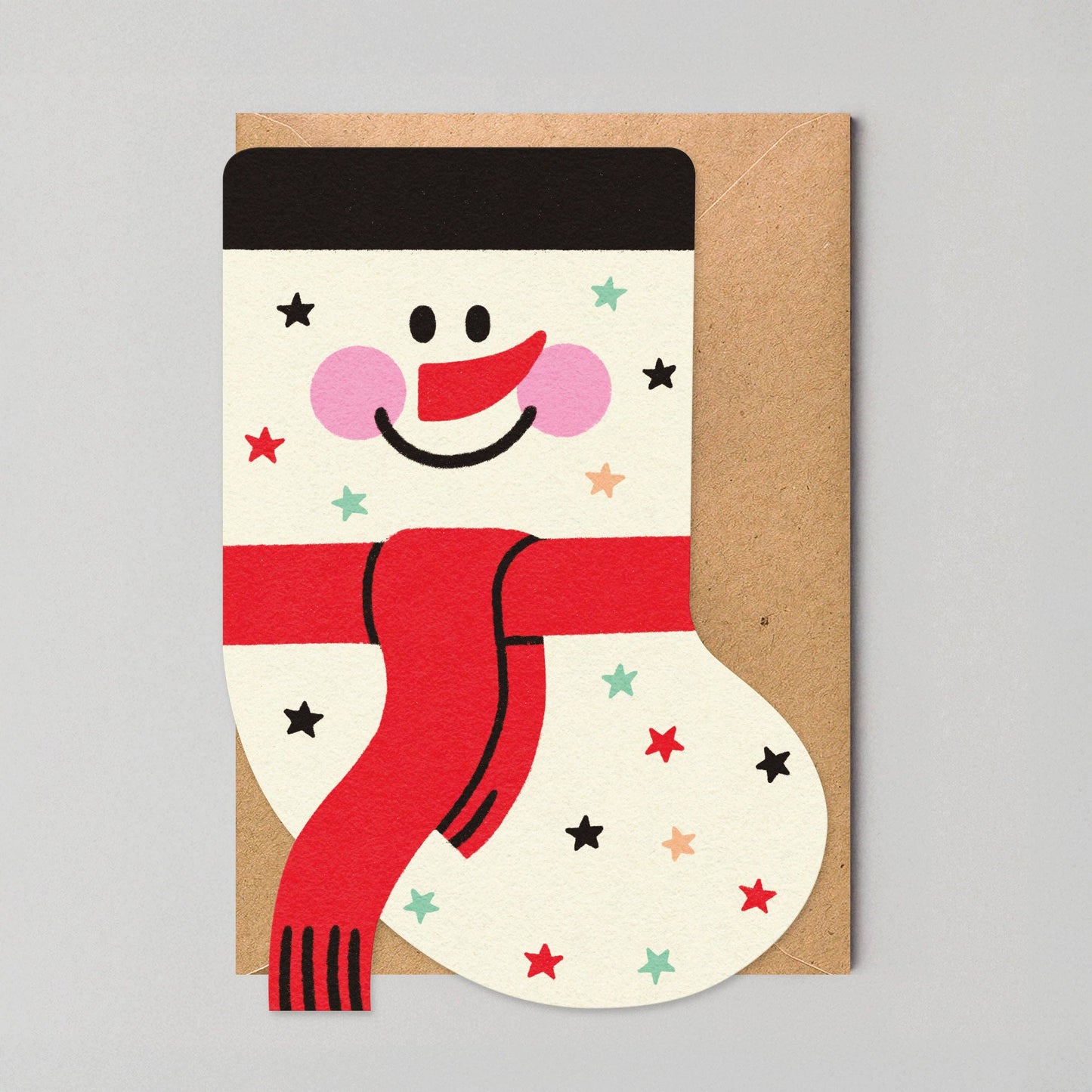 Snowman Stocking Christmas Card