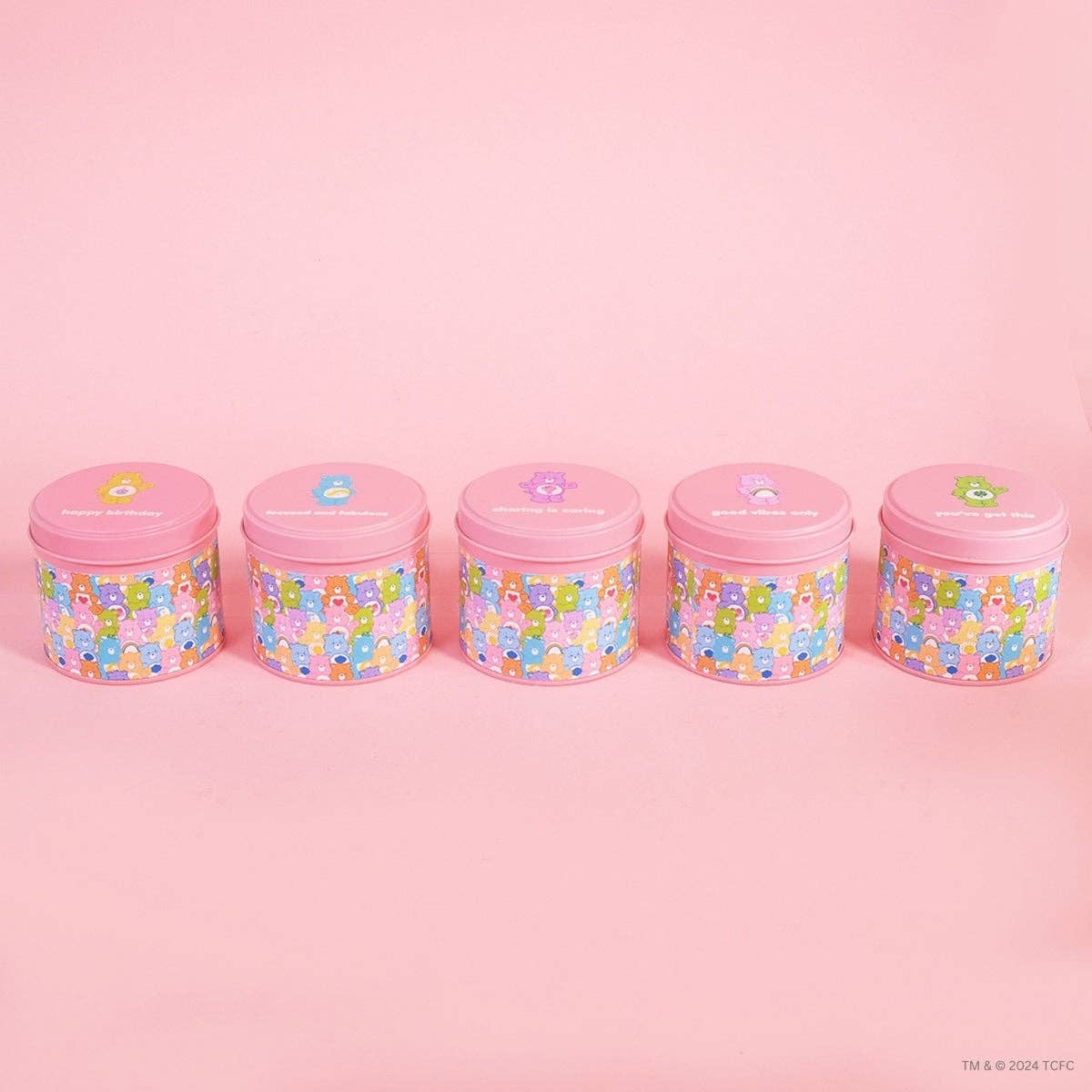 Care Bears x Flamingo Candles Cute Cupcake Birthday Bear Tin Candle