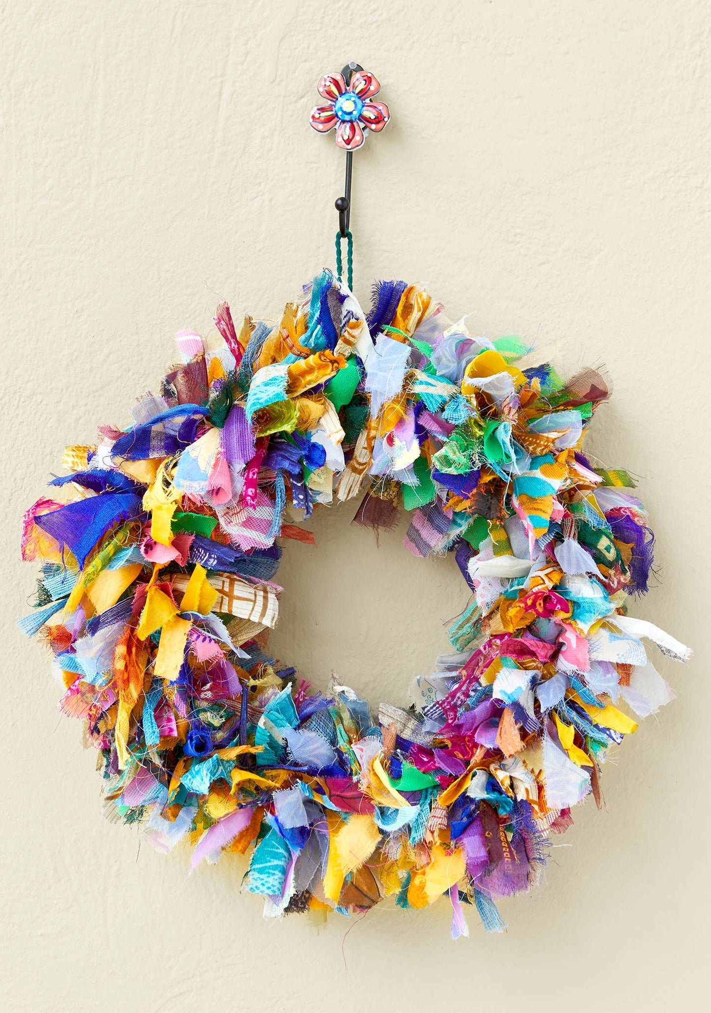 Recycled Sari Wreath Multi
