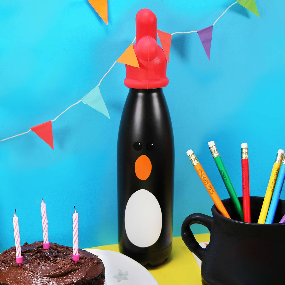 Feathers McGraw 3D Metal Water Bottle