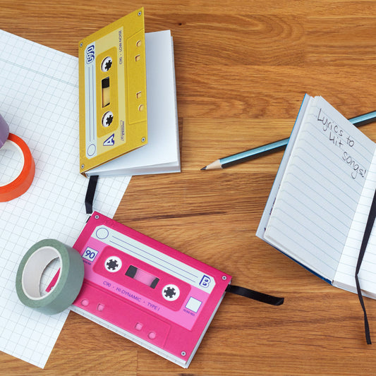 Cassette Mixtape Notebooks - 3pk