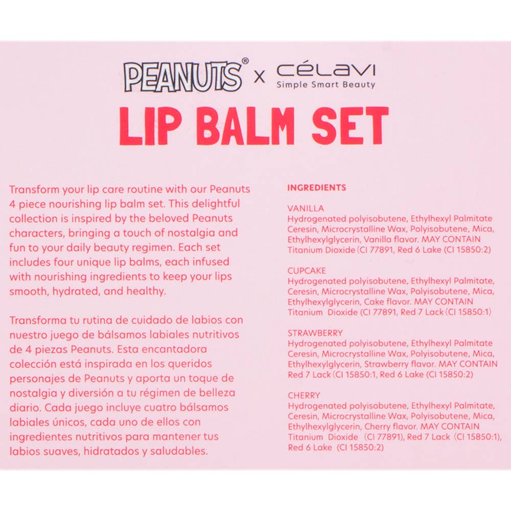 CELAVI X PEANUTS Lip Balm Set