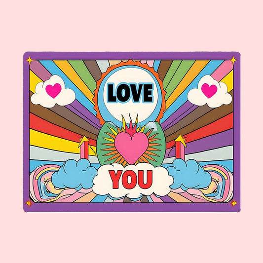 Love You Metal Sign