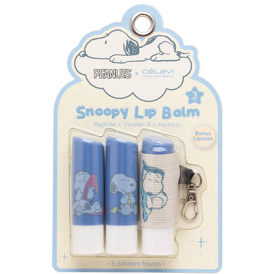 CELAVI X PEANUTS Snoopy Lip Balm Keychain Set
