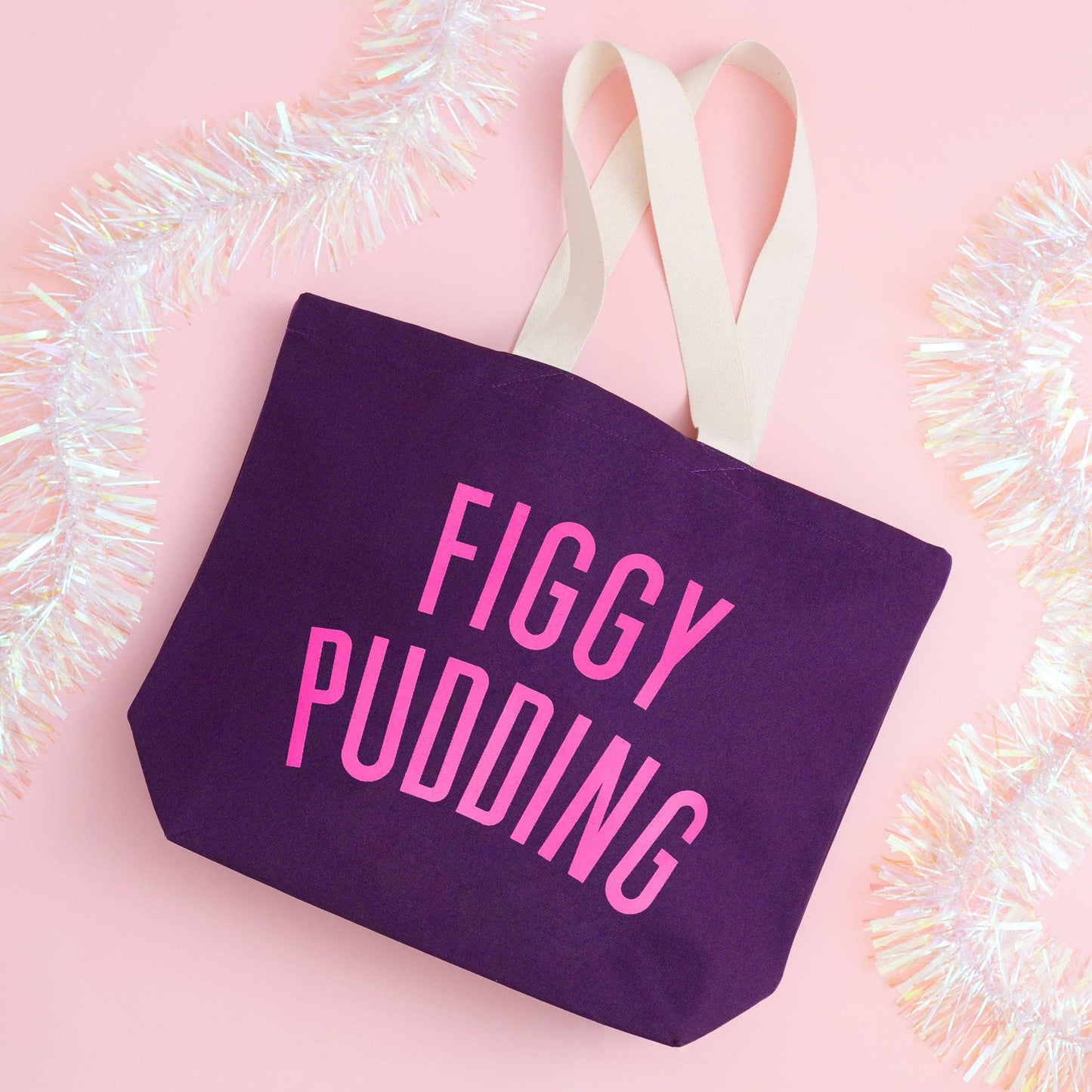 Figgy Pudding Plum Tote Bag