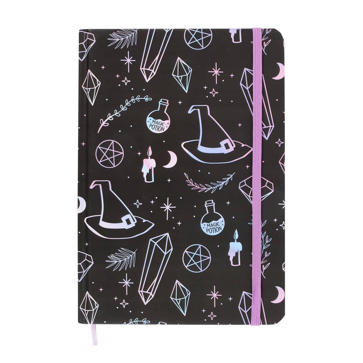 Crystal Witch Foil Edged A5 Lined Notebook