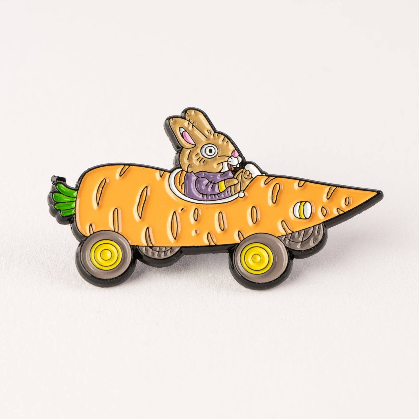 Magpie x Richard Scarry Carrot Car Enamel Pin