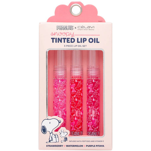 CELAVI X PEANUTS Snoopy Tinted Lip Oil Set