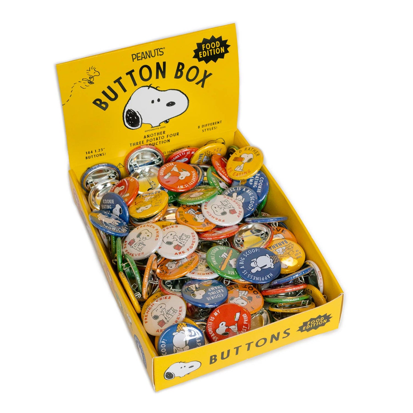 Snoopy Food Button Pin Badges - 3P4 x Peanuts®