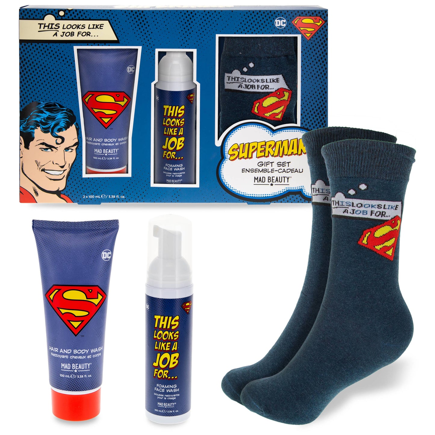 Superman Body Care Sock Gift Set