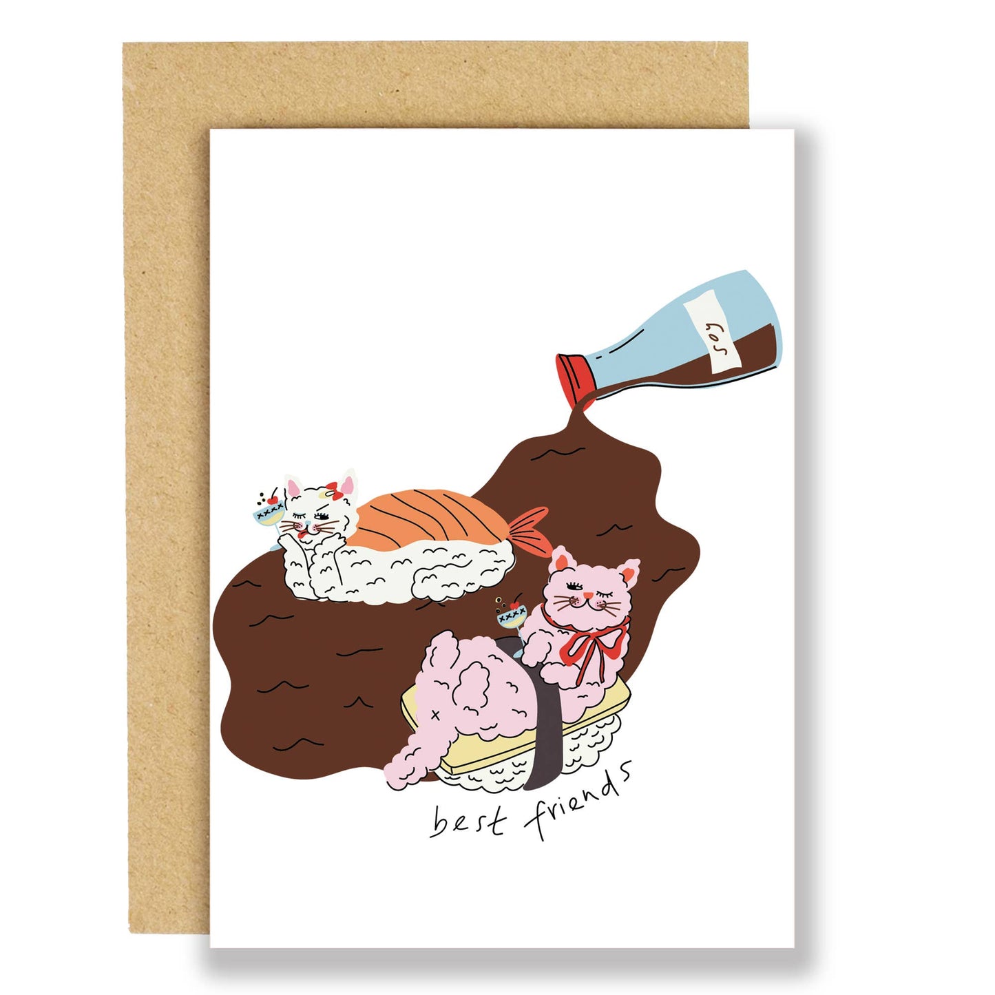 Best Friends Sushi Birthday Card
