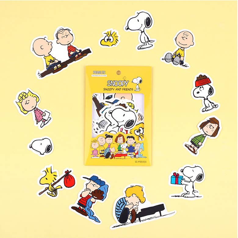 Peanuts Snoopy Deco Variety Stickers 12pcs