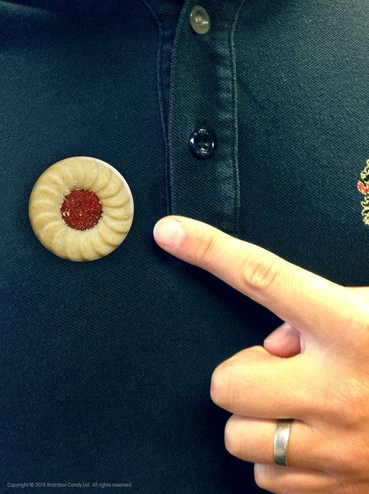 Funny Biscuit Pin Badge