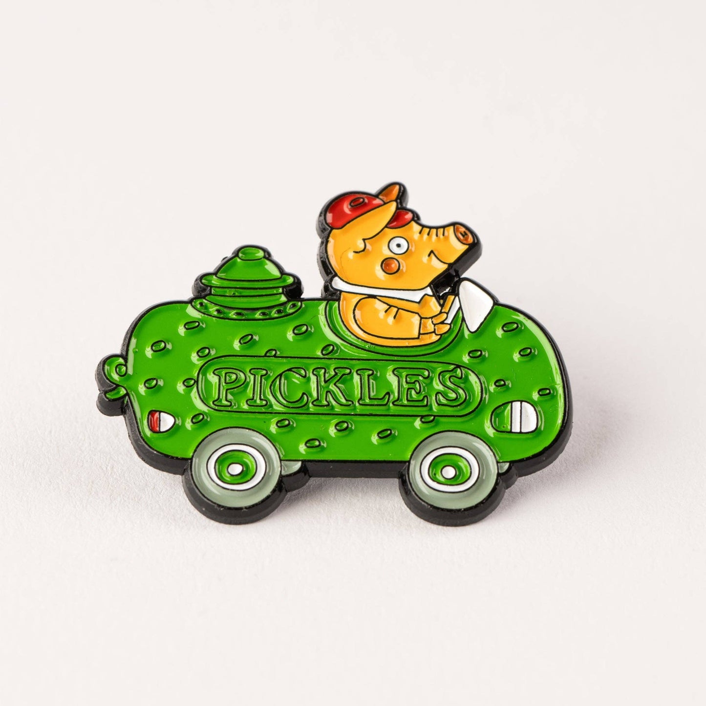 Magpie x Richard Scarry Pickle Car Enamel Pin