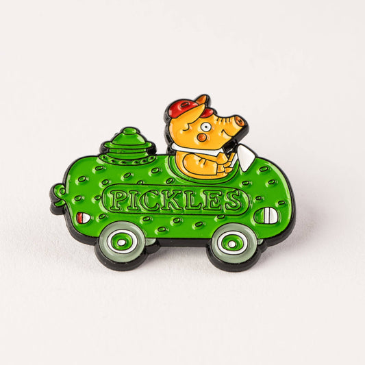 Magpie x Richard Scarry Pickle Car Enamel Pin