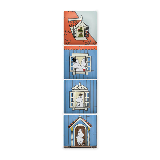 Moomin House Ceramic Coasters Set of 4